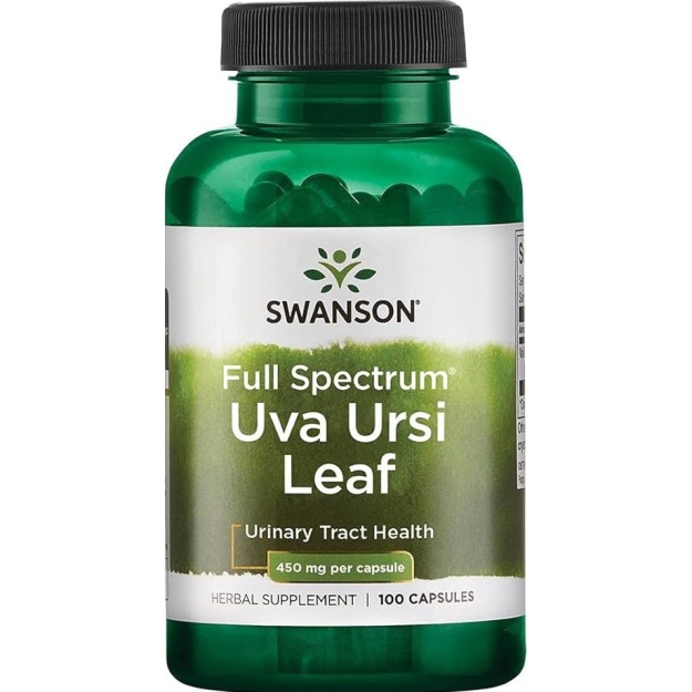 Swanson Uva Ursi Leaf (Bearberry) 450 mg 100 capsules picture Swanson Uva Ursi Leaf (Bearberry) 450 mg 100 capsules photo