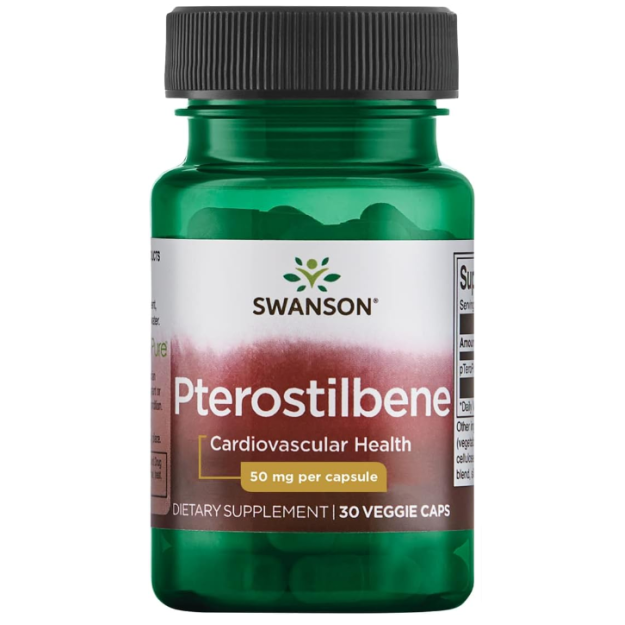 Swanson Pterostilbene 50 mg 30 vegan kapslit pilt Swanson Pterostilbene 50 mg 30 vegan kapslit foto