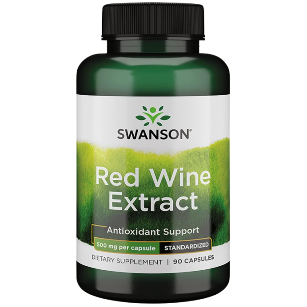 Swanson Raudonojo vyno ekstraktas 500 mg 90 kapsulių Swanson Raudonojo vyno ekstraktas 500 mg 90 kapsulių