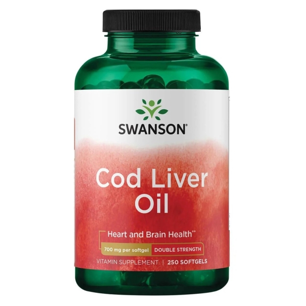 Swanson Cod Liver Oil Double-Strength 700 mg 250 softgels Swanson Cod Liver Oil Double-Strength 700 mg 250 softgels
