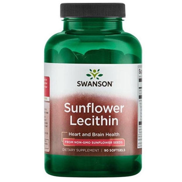 Swanson Saulėgrąžų lecitinas 90 softgels Swanson Saulėgrąžų lecitinas 90 softgels