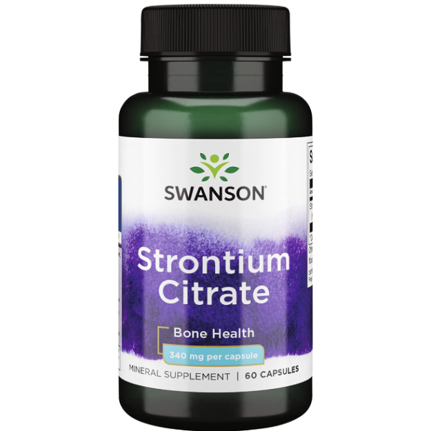 Swanson Strontsiumtsitraat 340 mg 60 kapslit pilt Swanson Strontsiumtsitraat 340 mg 60 kapslit foto