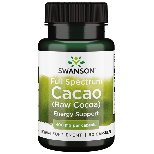 Swanson Full Spectrum Cacao (Raw Cacao) 400 mg 60 capsules Swanson Full Spectrum Cacao (Raw Cacao) 400 mg 60 capsules