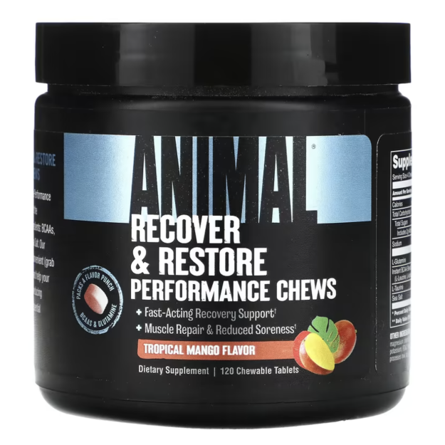 Universal Nutrition Recover & Restore Performance Chews 120 närimistabletti pilt Universal Nutrition Recover & Restore Performance Chews 120 närimistabletti foto
