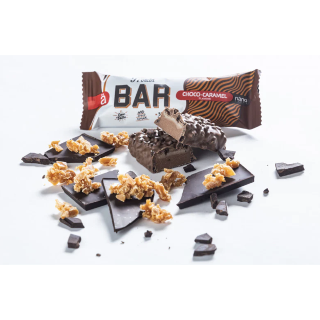 Ä Nano supps Ä Proteīna batoniņš Šokolādes karamele 58 g bilde Ä Nano supps Ä Proteīna batoniņš Šokolādes karamele 58 g fotogrāfija