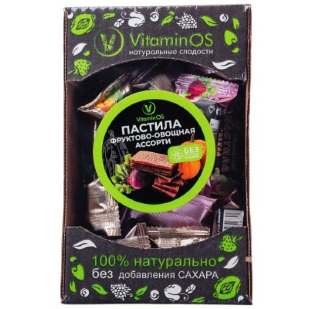 VitaminOS Pastila augļu un dārzeņu asorti 400 g VitaminOS Pastila augļu un dārzeņu asorti 400 g