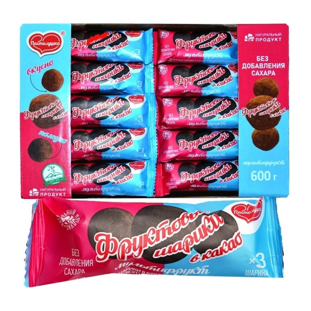Pastilushka Puuviljapallid kakaos 600 g Pastilushka Puuviljapallid kakaos 600 g